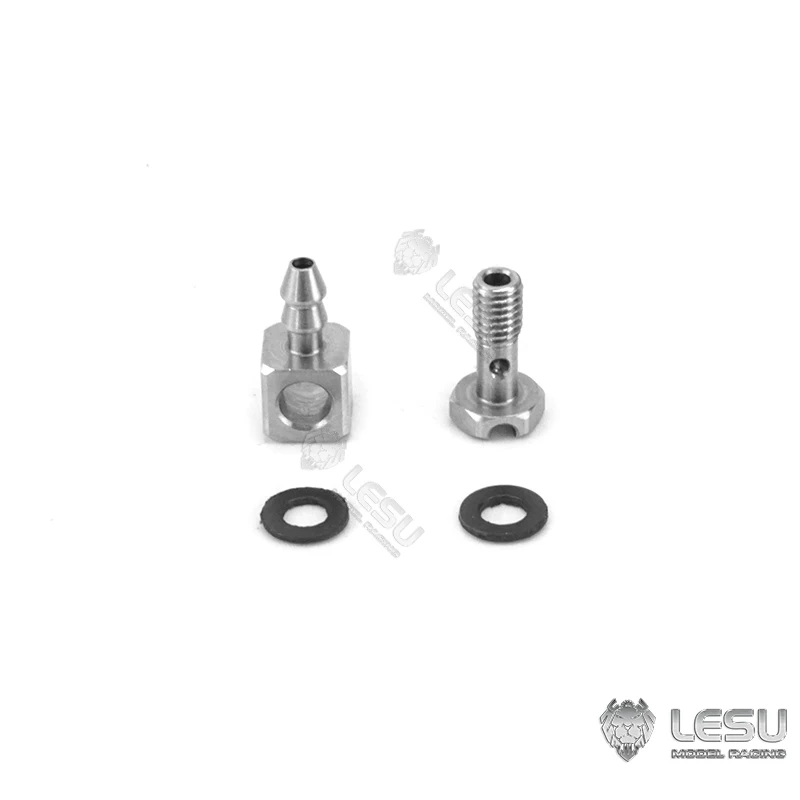 LESU M3 zakrzywiona metalowa dysza do rur 2.5*1.5Mm 1/14 zdalnie sterowana ciężarówka DIY Model Tamiyay zabawki zewnętrzne TH19237