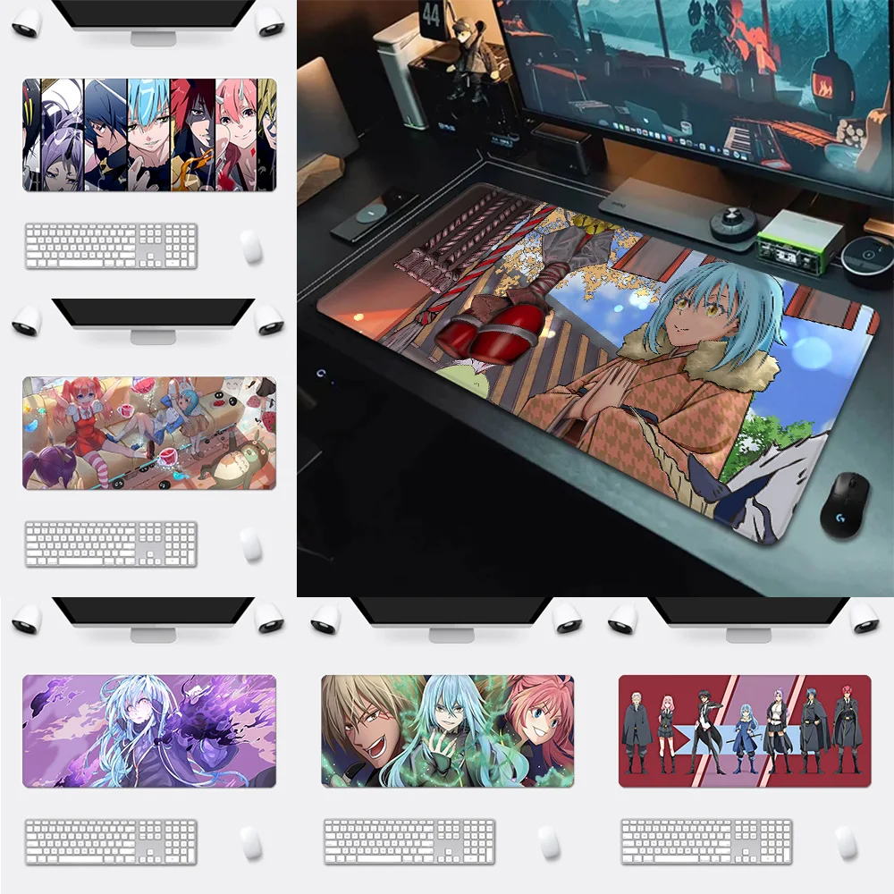 That Time I Got Reincarnated As A Slime Mousepad Computer Gamers Locking Edge Non-slip Mouse Pad XXL90x40cm Keyboard PC Desk Pad