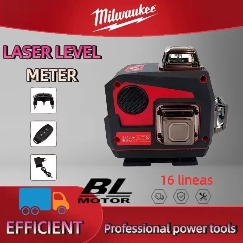 milwaukee-16-lignes-niveau-laser-compteur-fonction-klaxon-360-°-outil-d'auto-nivellement-de-lumiere-verte-croisee-horizontale-et-verticale-pour-18v