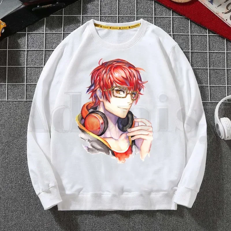 

Mystic Messenger Otome Game Saeyoung Choi Luciel Seven 707 Sweatshirt Mens Clothes Hip-Hop Male Crewneck Men