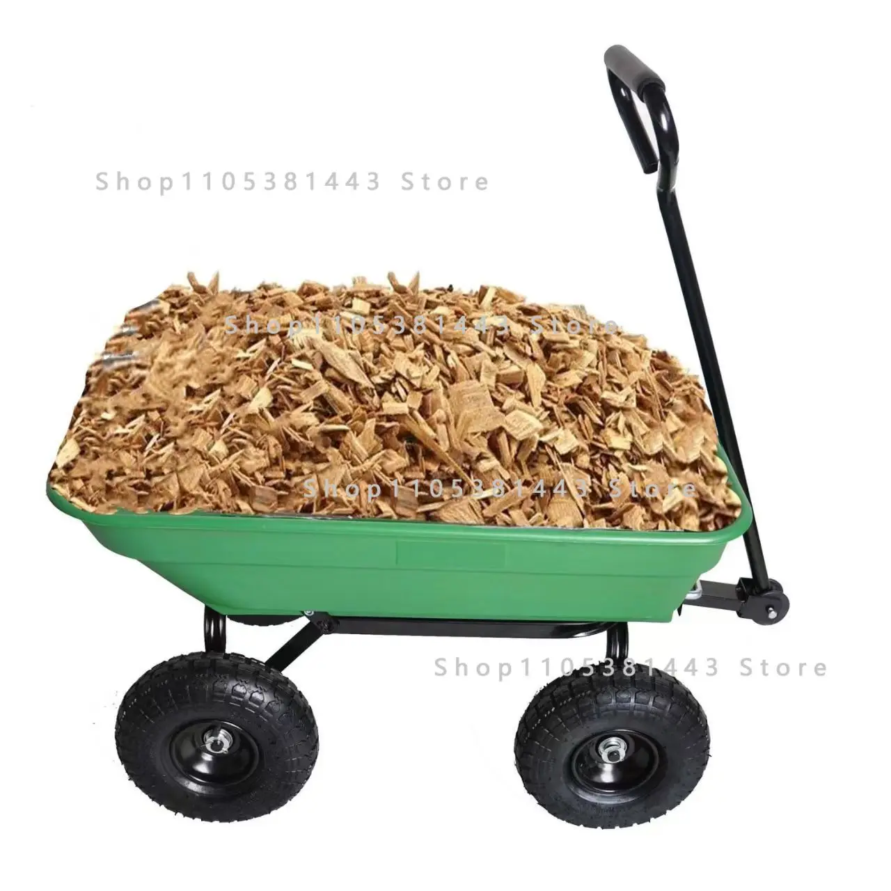 Cart Dump Folding Agricultural Outdoor Transport Vehicle with Free Air Pump and Tools Household Gardening Vehicle Flat Trailer