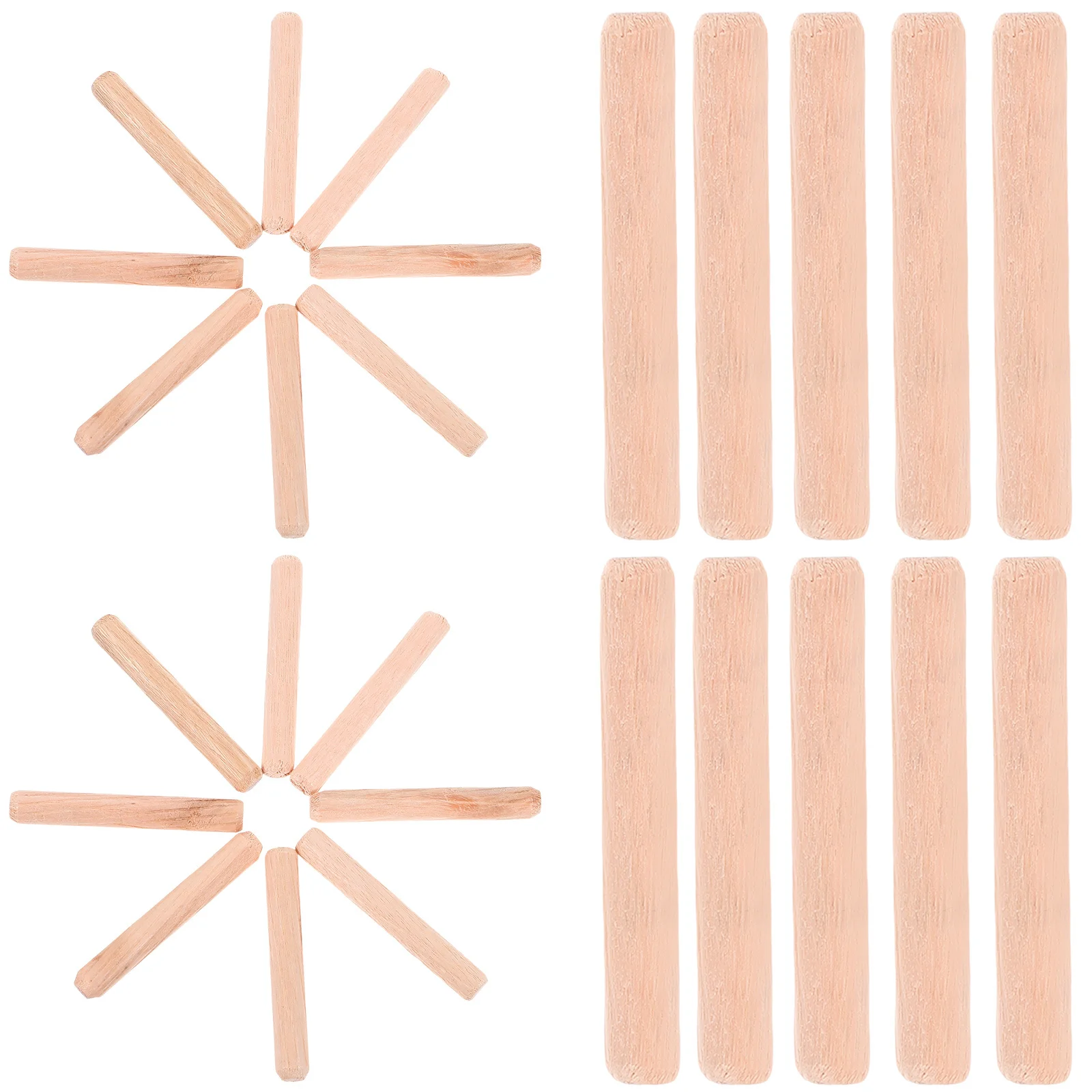 

1 Bag Wood Dowel Rods 8X30Mm Unfinished Wooden Dowels For Furniture Connection Diy Crafting Projects Bulk Wood Pegs Dowel Pins