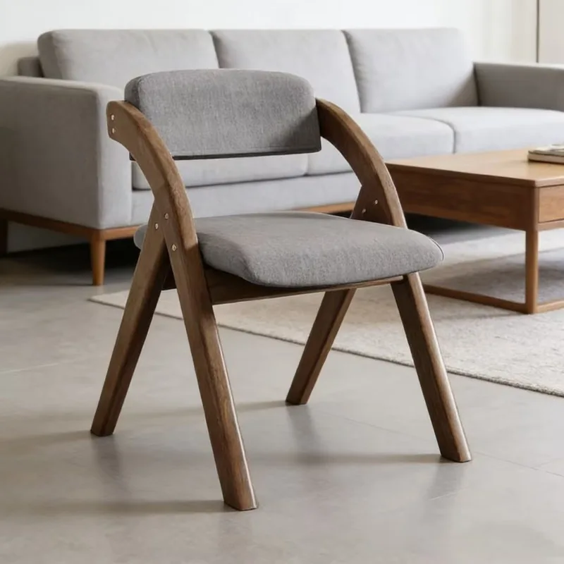 

Nordic style simple backrest home computer book table chair folding chair stool modern restaurant casual chair