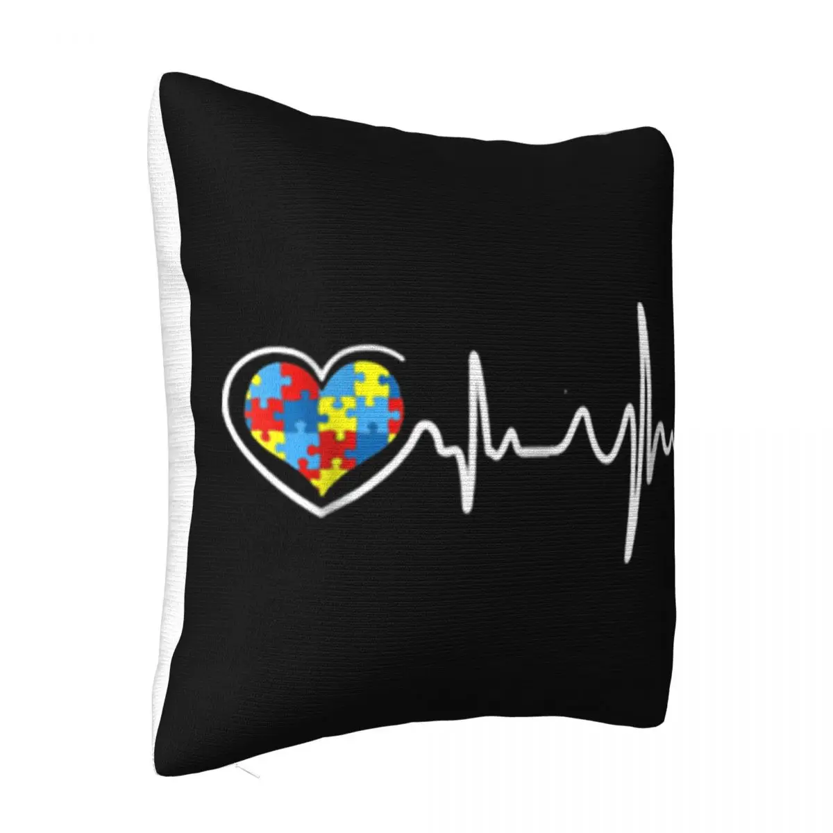 Autism Awareness Heartbeat Breathable Kawaii Tops Wholesale Good Quality Customized Mens Splicing Autumn Pillow Case