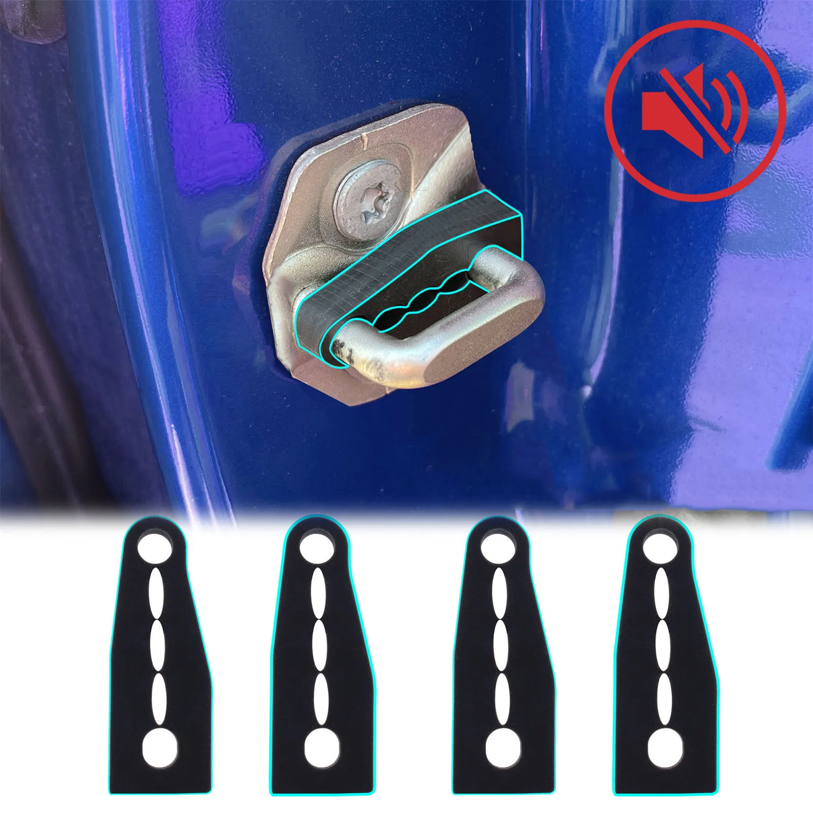 

Sound Damper Door Lock Buffer For Ford Fiesta Fusion Mondeo Rattling STOP Soundproof Screaks Deaf Seal Deadener Sound