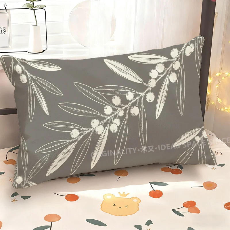 Olive Branch Pattern Pillowcase Suitable For Sofa Bedroom Car Pillow Cover Cushion Rectangular Back Cushion