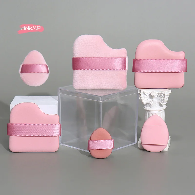 6 قطعة/المجموعة/مجموعة من بودرة الإبهام الصغيرة المنتفخة باللون الوردي الناعم والصديقة للبشرة وسادة هوائية متدفقة للمكياج الجاف والرطب وأحمر الخدود