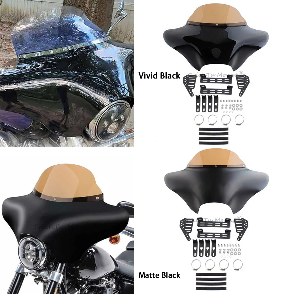 

Motorcycle Part Front Batwing Inner Outer Fairing+Windshield For Yamaha V Star 650 Classic XVS650A 1999-2015 Suzuki Honda Harley