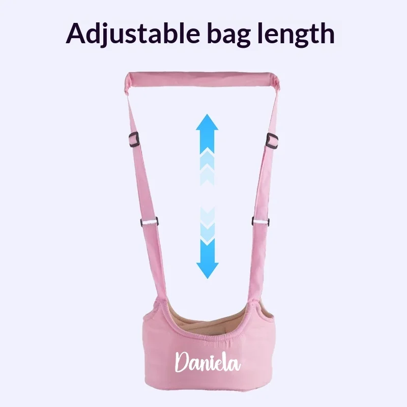 Custom Embroidered Name Baby Walking Harness Toddler Walker Assistant Anti-Fall Padded Shoulder Adjustable Breathable