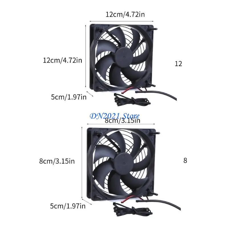 F3KE 12V1A Controle temperatura Ventilador para PC e Multimedias Radiator 8cm 12cm