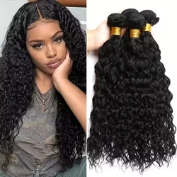 Water Wave Bundles Brazilian Hair Natural Weave Bundles Hair Extensions Human Hair Bundles For Women 1/3/4 pcs Deep Wave Curly