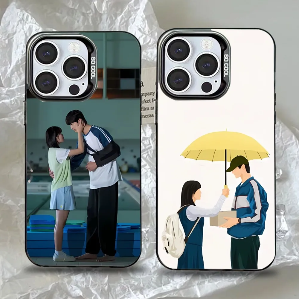 

Lovely Runner Korea TV Series Phone Case For iPhone 16,15,14,13,12,11,Pro,Max,Plus,Mini,XS,SE Anti Fall Black Matte Hard Bumper