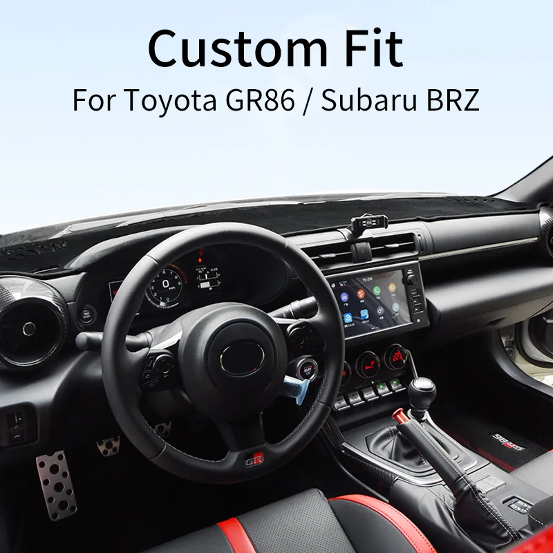 Flannel Suede Dash Cover For Toyota GR86 Subaru BRZ Sunshade Protector Pad Center Console Dashboard Anti-UV Car Mats Accessories