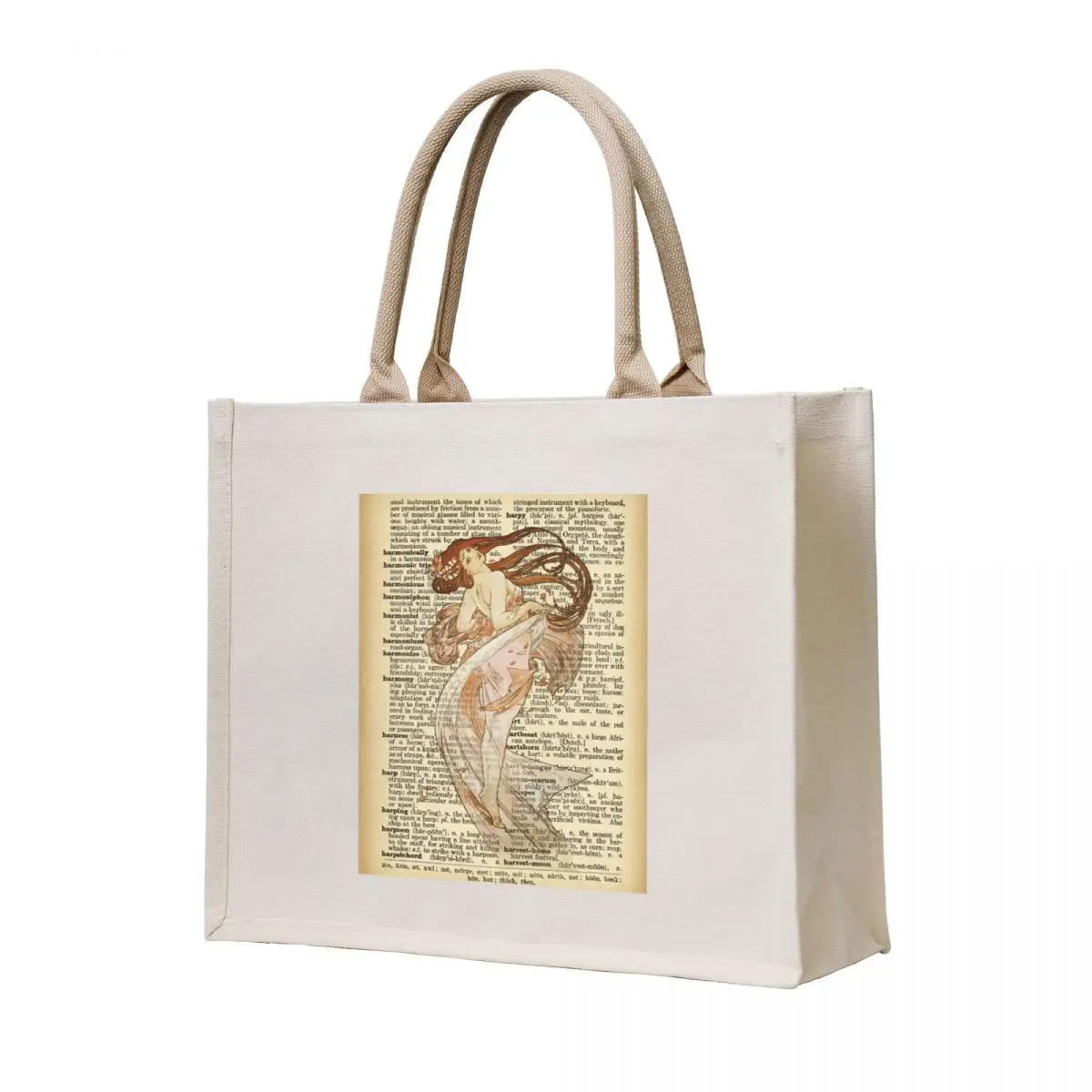 

Dancing in book page - Mucha Tote Bag Canvas bag bag luxury women for beach