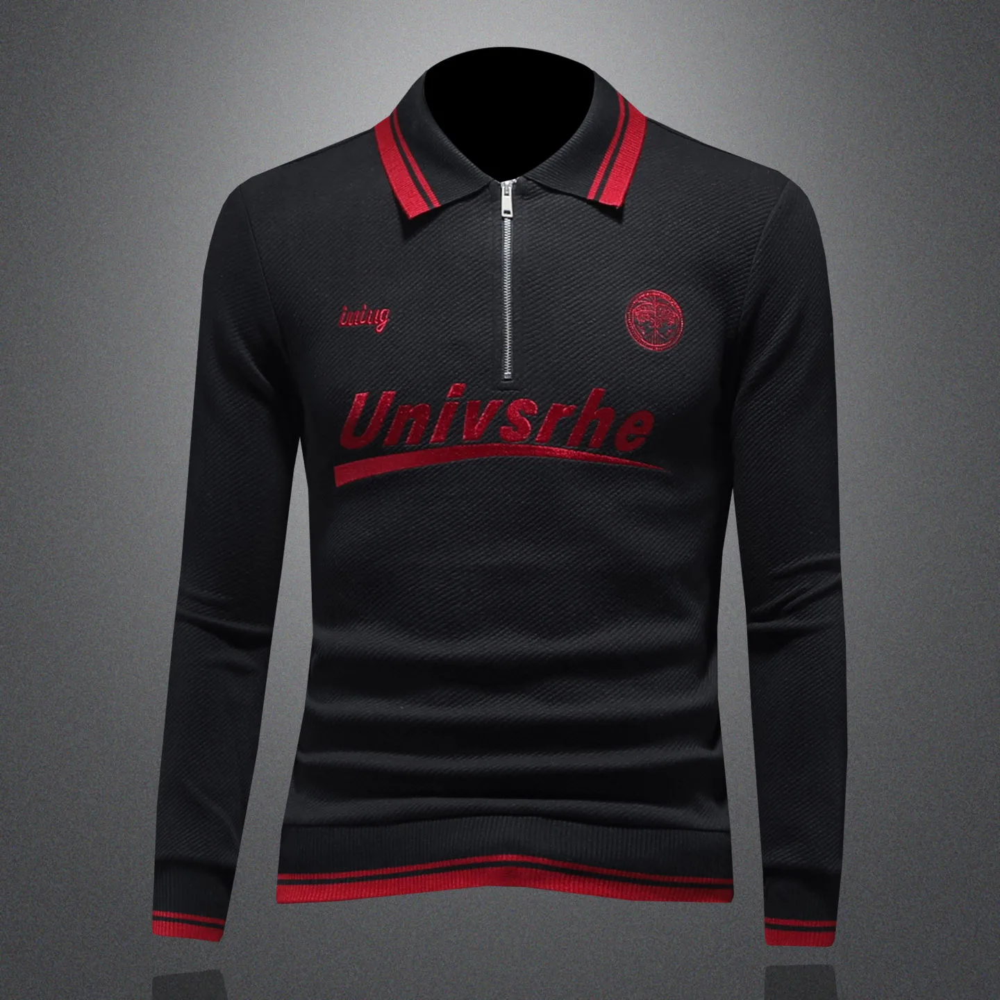 Outono 2026, Nova Camiseta Casual da Moda, Camiseta de Moletom Vintage, Roupas de Clube Masculinas, Camiseta Polo Bordada para Homens