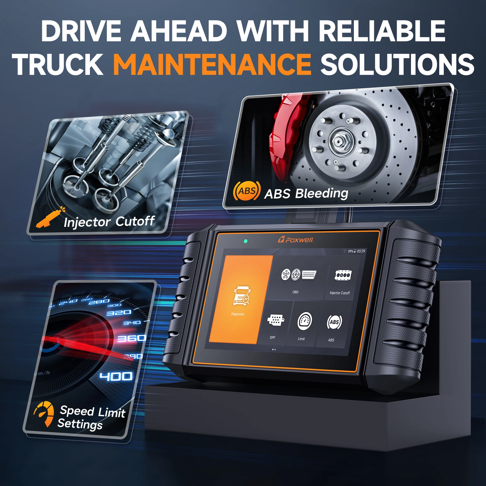 FOXWELL HD500 الثقيلة شاحنة الديزل الماسح الضوئي أداة تشخيصية DPF Regen حاقن قطع الحد إعداد 24 فولت شاحنة الماسح الضوئي #4