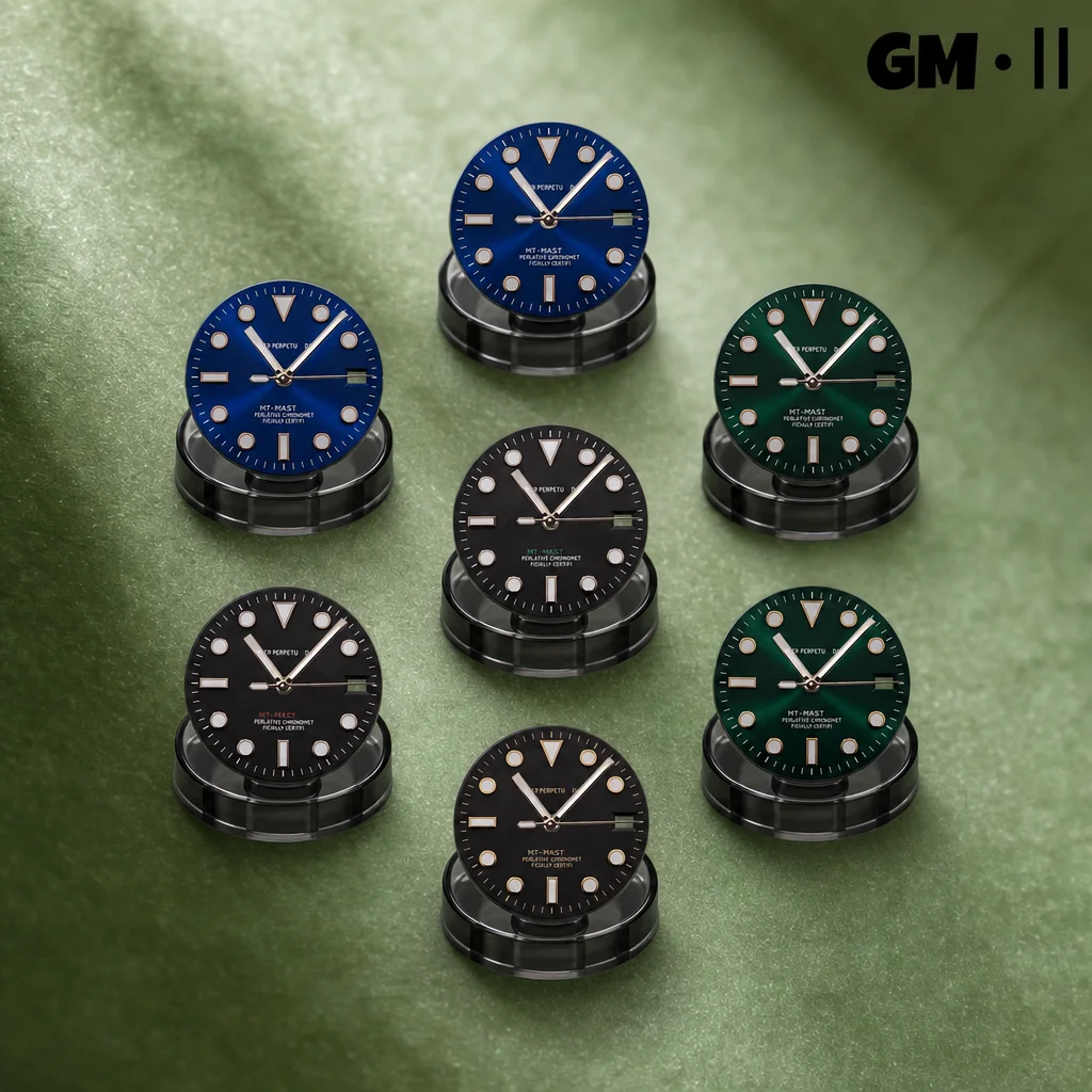 

NH new S logo 28.5mm GMT Printed Logo Dial white Index NH34 movement blue luminous Watches for men Watch Modification Accessorie