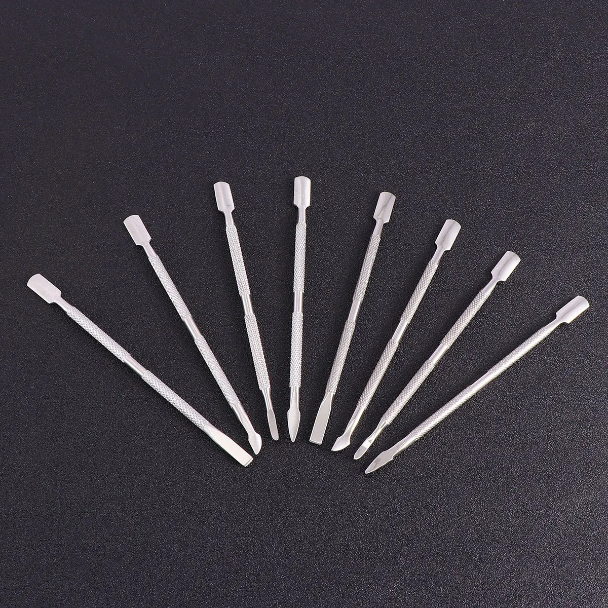 8個入り角質除去キット ステンレス製キューティクルプッシャー ネイルケアツール マニキュアセット 家庭用およびプロサロン用