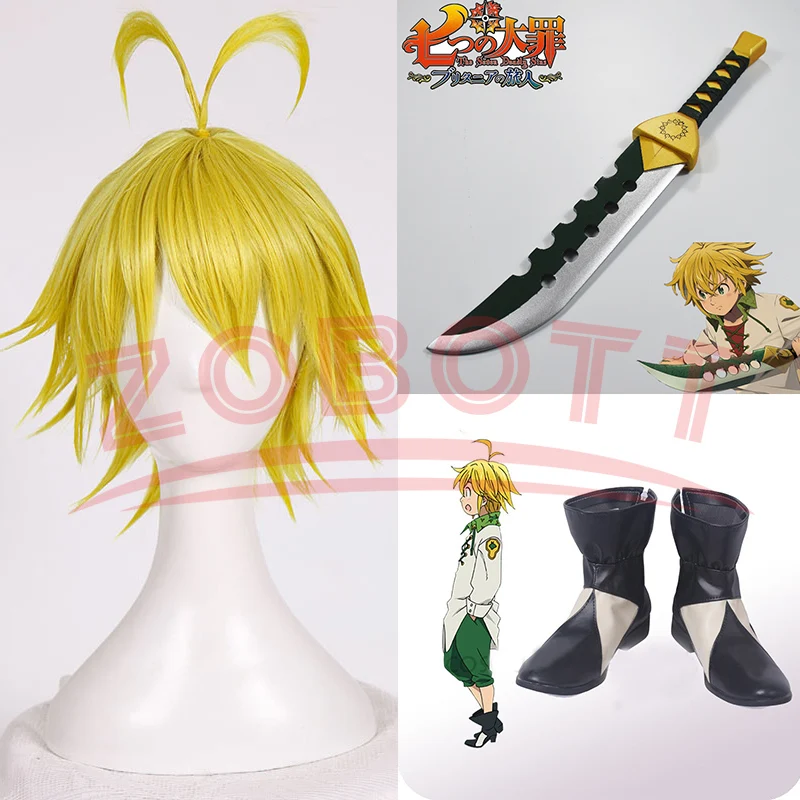 

Anime The Seven Deadly Sins Meliodas Cosplay Shoes Boots Role Play Costume Props Shoes Custom Made Halloween cosplay 58cm props