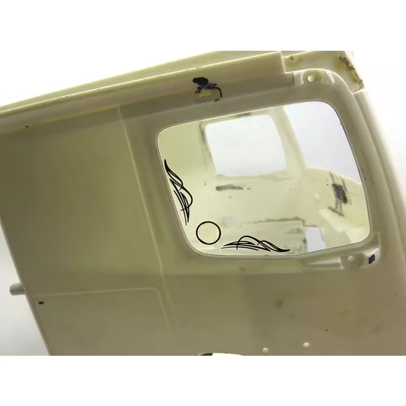 محاكاة ملصقات معدنية للنافذة الجانبية لأجزاء 1/14 Tamiya RC Truck Scania R620 Diy