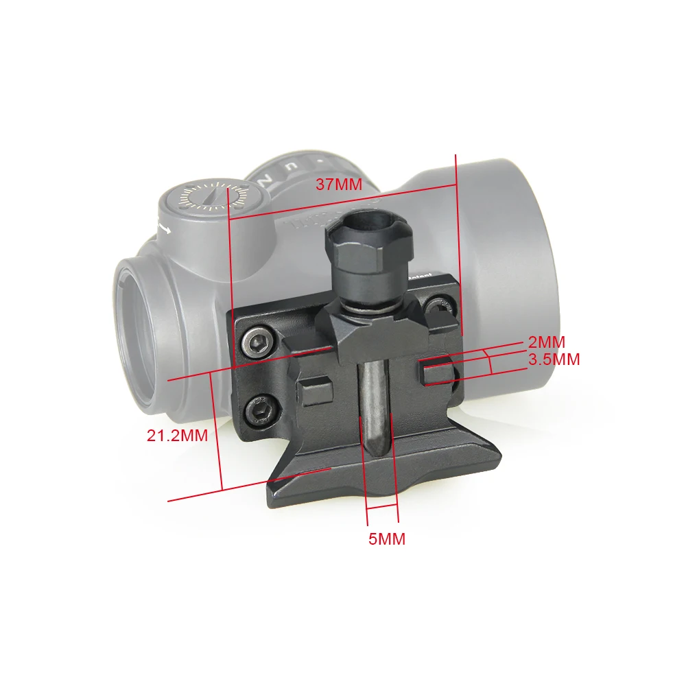 

PPT Hunting accessories Red Dot Scope high Mount for Mini Red Dot Sight for hunting Black Metal Bracket HK24-0218