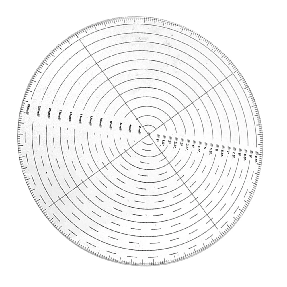 10inch Acrylic Round Center Finder Circle Gauge Woodworking Ruler For Drawing Circle For Wood Poster Boards Plastic Metal Glass