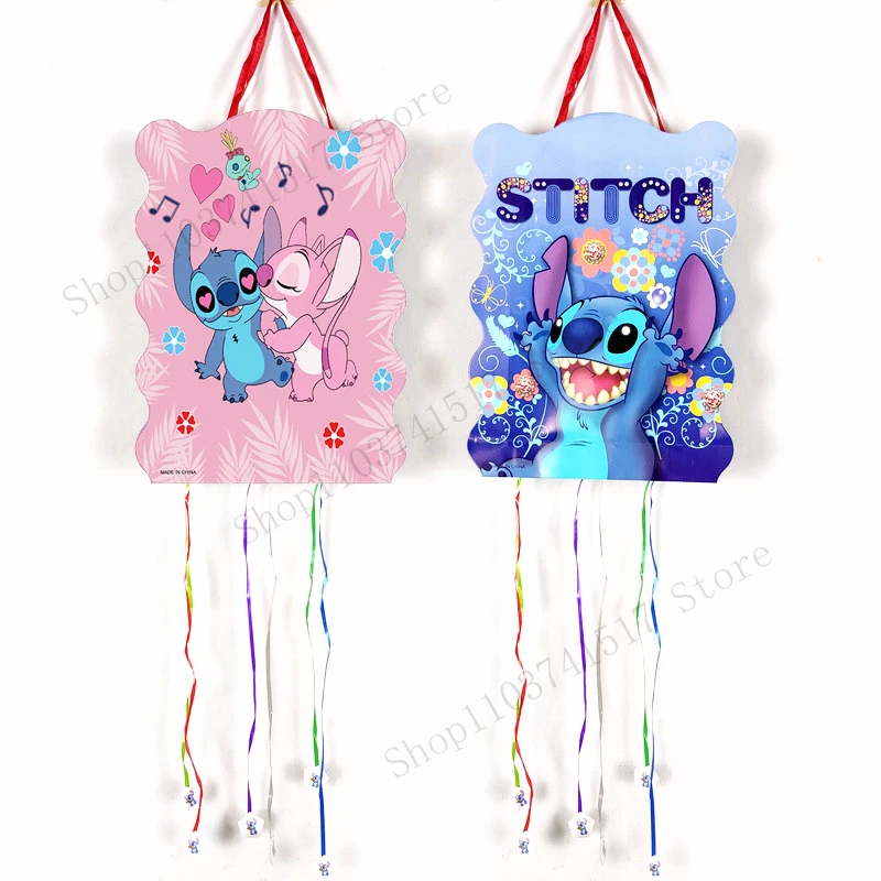 Disney-piñatas de Stitch para niños, decoraciones para fiestas de feliz cumpleaños, recuerdos de eventos, suministros de bricolaje para Baby Shower, regalos, 1 lote