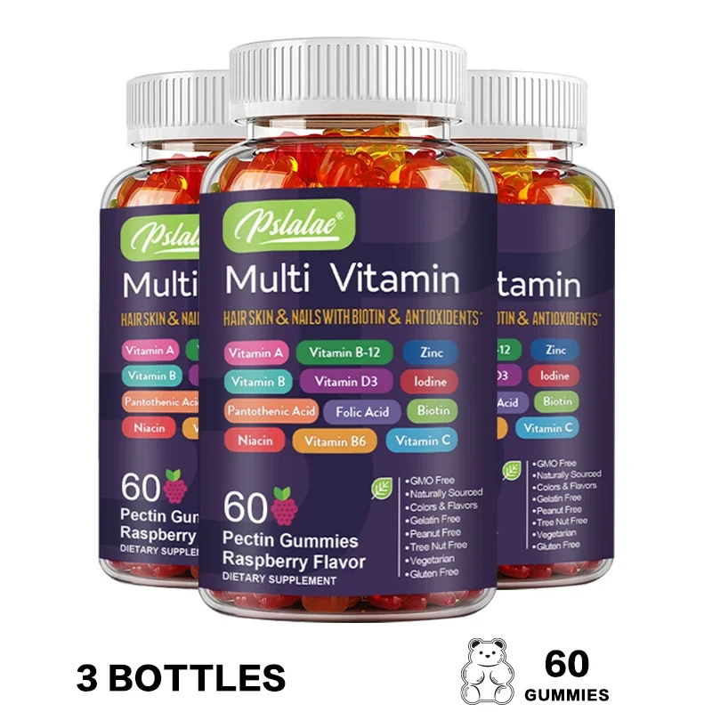 Multivitamin Gummies - Enhances Energy Levels, Immune Support, Antioxidant - with Vitamins and Minerals