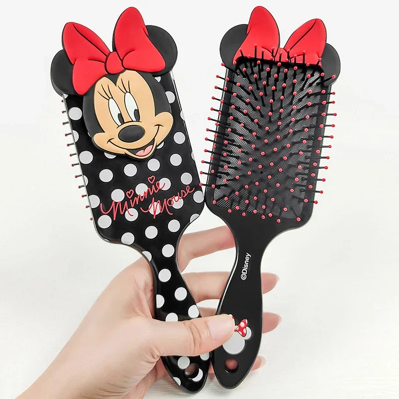 Disney Minnie Mouse Air Cushion Massage Combs Cartoon Figures Spot Square Comb Hair Brush Hairdressing Tool Kid Birthday Gifts