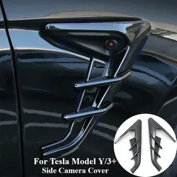2pcs Side Camera Protector Cover For Tesla Model Y/3 Highland 2024 Leaf Board Camera Protective Cover Modification Accessories