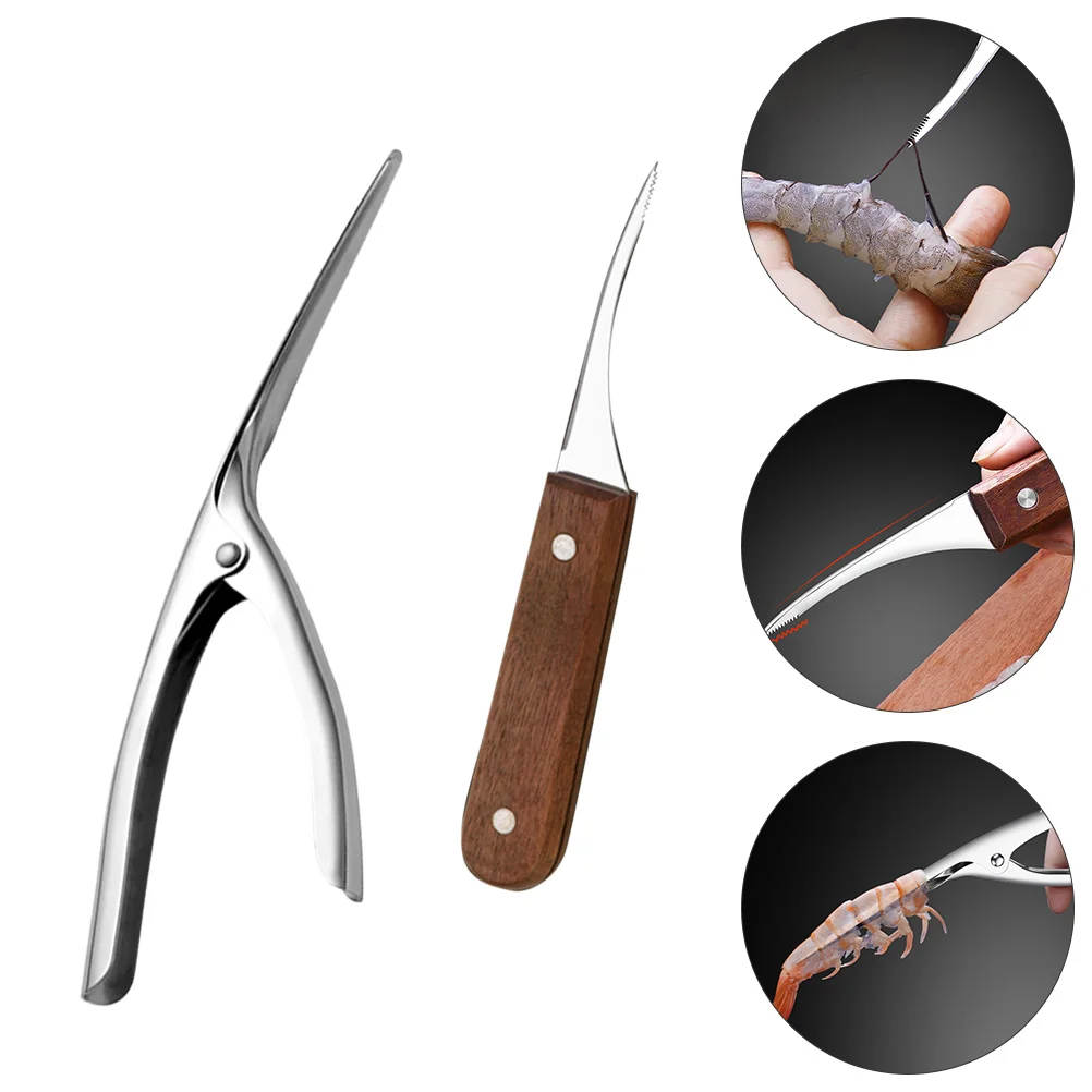 

Stainless Steel Shrimp Peeler Prawn Deveiner Lobster Shell Cleaner Kitchen Tool Seafood Gadgets Stainess Scissors Shrimp Opener