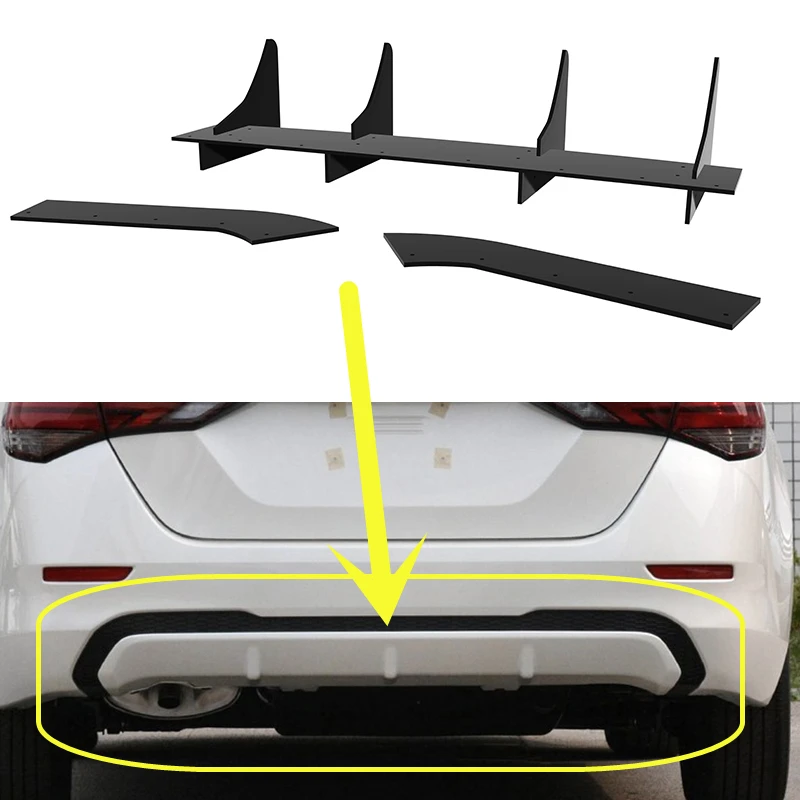 Fit Nissan Sentra SV 2020--2023 Year Rear Diffuser Bumper Lips Spoiler Splitter Body Kit Accessories