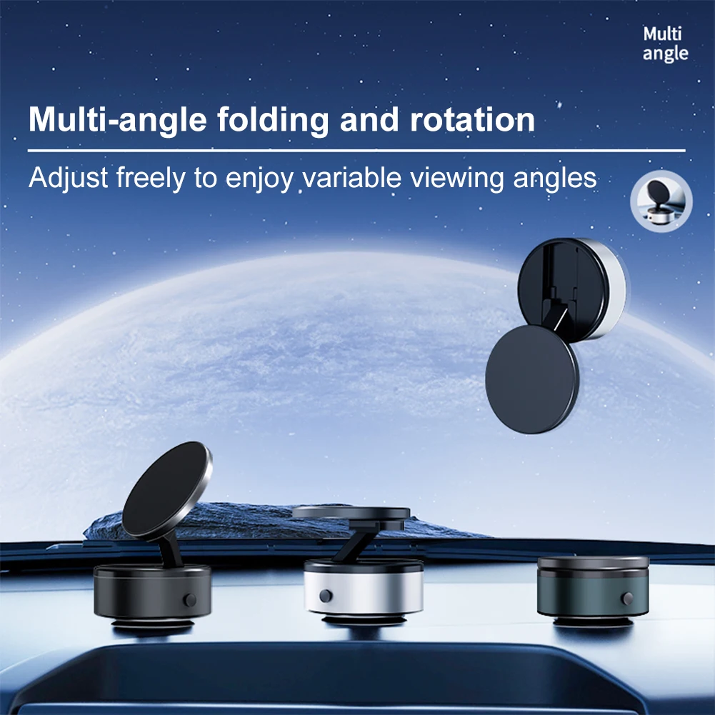 Magnetic Cell Phone Holder Foldable 360 Rotation Suction Cup Mobile Phone Stand Dashboard Windshield for iPhone 15/14/13/12/11