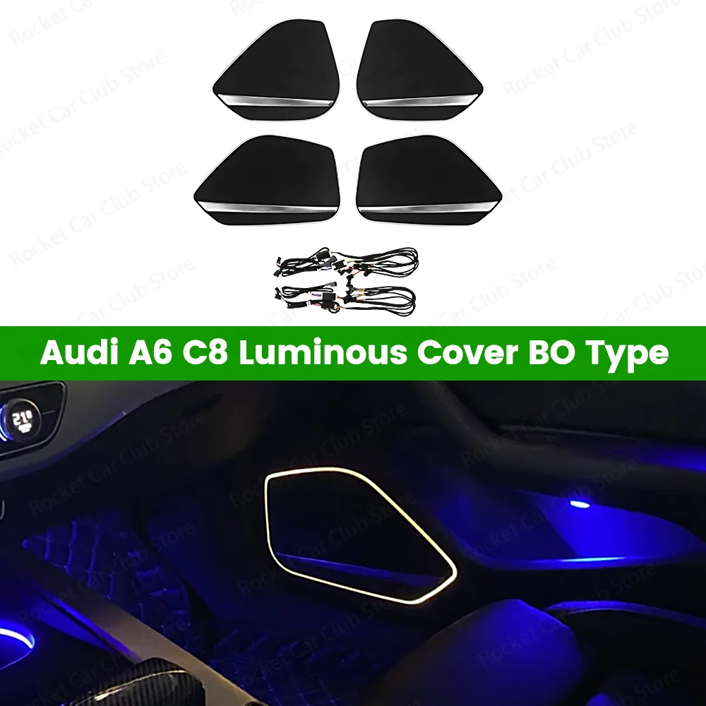 

For Audi A4 B9 Car Door Midrange Speaker Cover Trim Plate Original Atmosphere Lamp