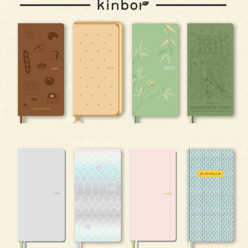 Kinbor Weekly 2025 Planner Notebook 52g BaChuan Paper One Day A Page Time Management Diary Journals planificador semana Блокнот