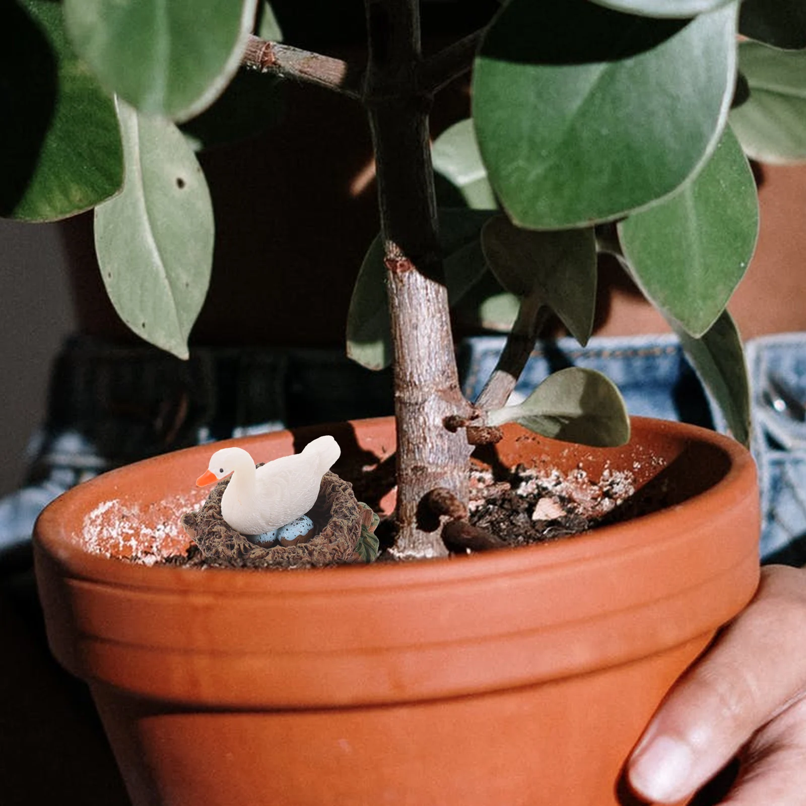 

1Set White Beard Resin Gnome Statue Outdoor Garden Yard Sculpture Lawn Decor Funny Wizard Gnome Ornament Geese Ornaments