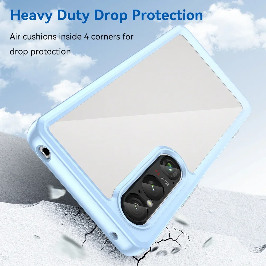 Transparent Case for Sony Xperia 10 VI 1 VI 10 V Xperia 1 V 5 V Soft Slim TPU Shockproof Protection Phone Cover