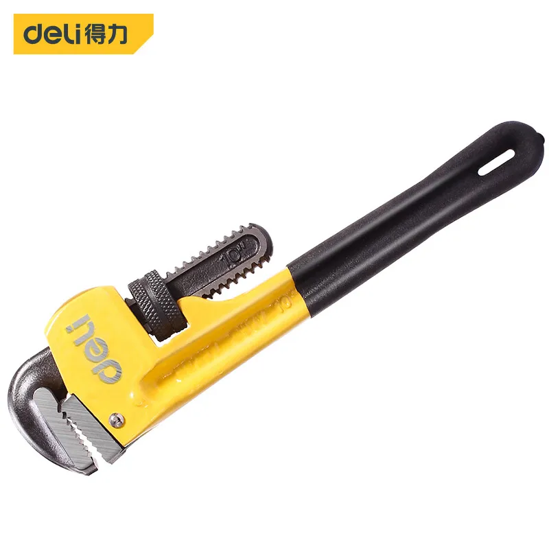 

DELI Heavy Duty Straight Pipe Plumbing Wrench 10"/12"/14" Universal Adjustable Pipe Clamp Plier Plumber Spanner Tool multi tool