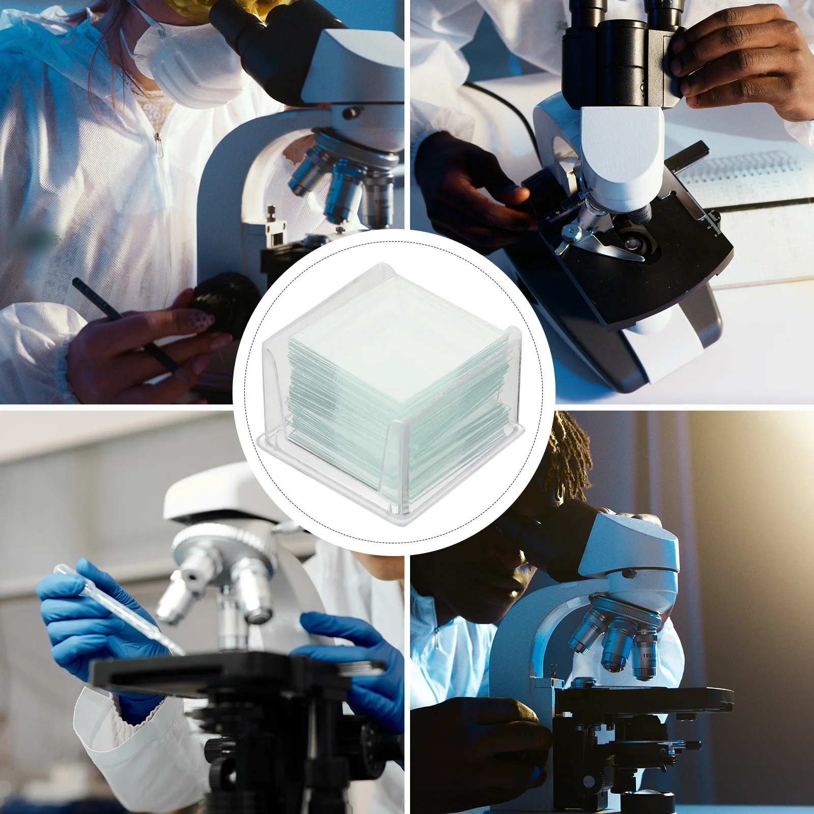 

1000 pcs 22x22mm Square Microscope Cover Glass Slips Blank Lab Accessories Clear Science Experiment Teaching Equipment