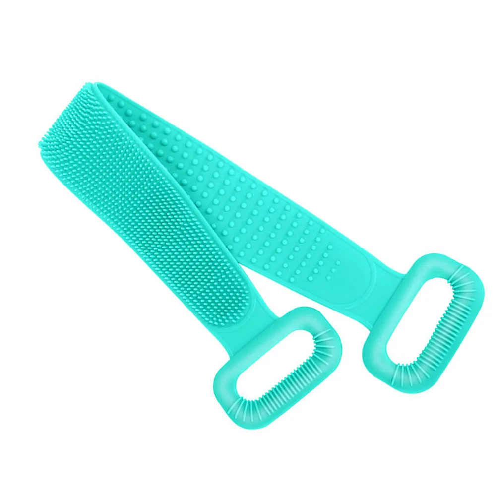 

Long Silicone Bath Towel 76cm Green Exfoliating Strap Back Body Brush Bathroom Essentials Silicone Bath Towel