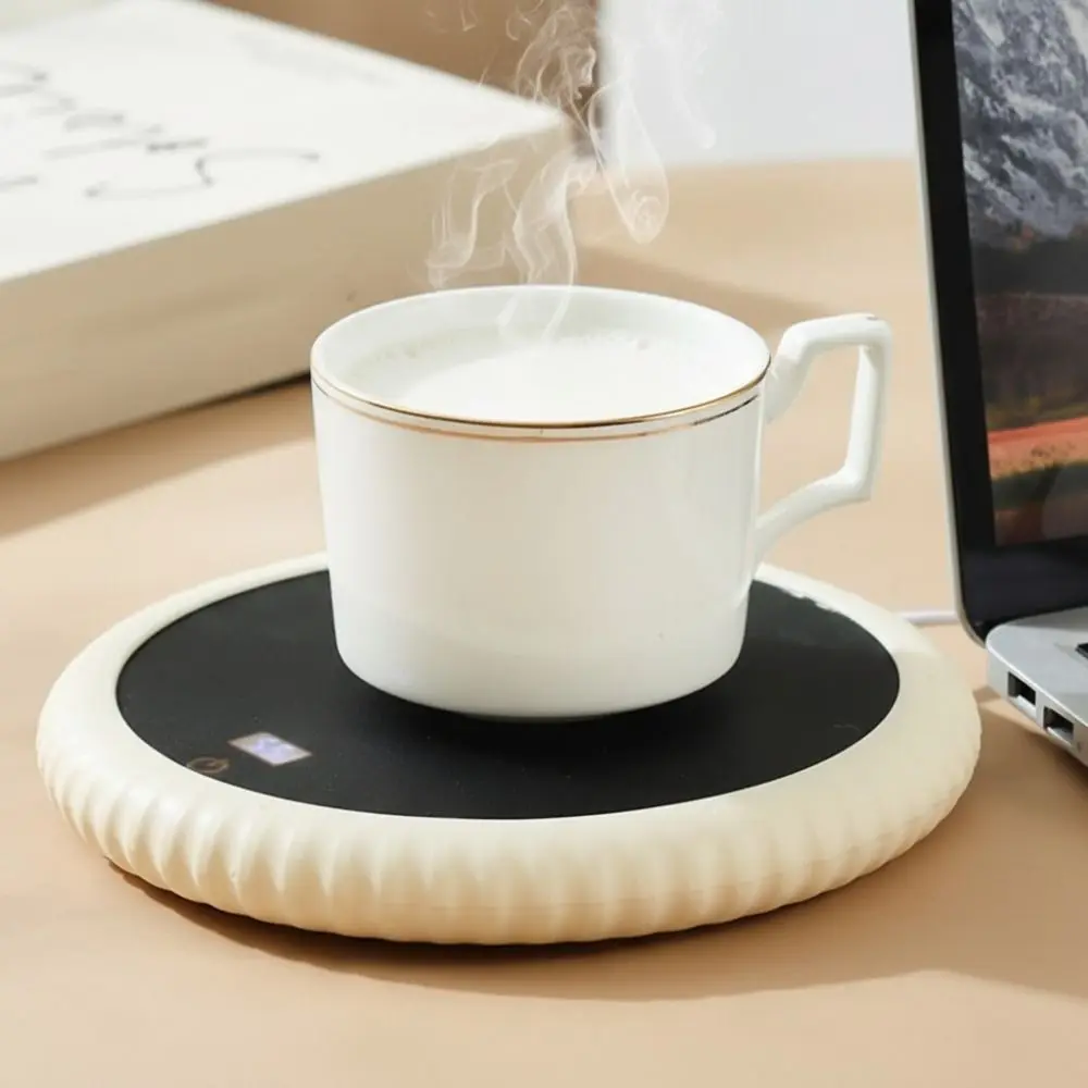 Intelligent Touch Control Cat Bowl Heater Round Temperature-adjustable Dish Heating Plate Non-slip Electric Cat Bowl Heating Pad