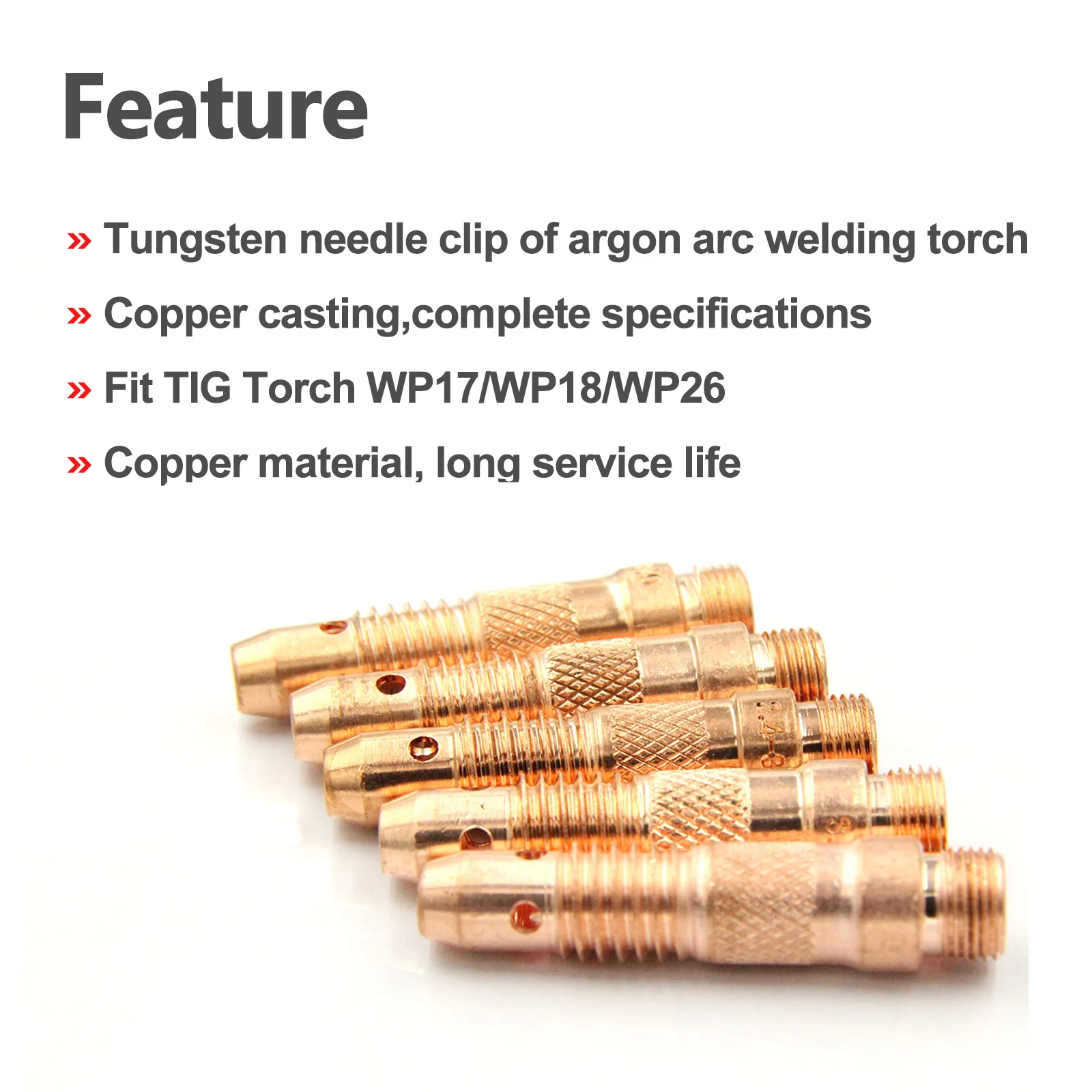 5/10Pcs Tig Collet Body 10N30 10N31 10N32 10N28 1.0/1.6/2.4/3.2mm Welding Torch Accessories  WP17 Consumables