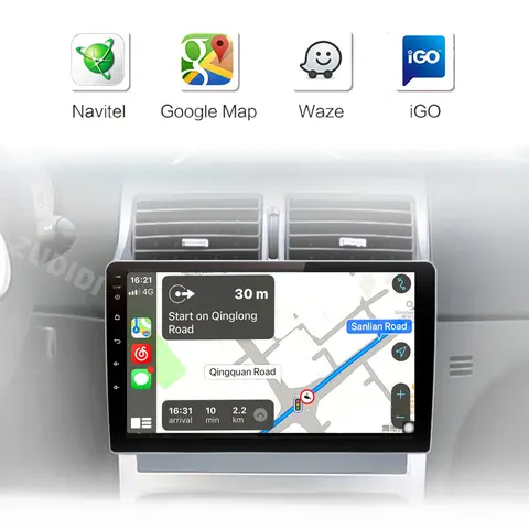 Android 16 Car Radio 4G+WIFI Carplay For Peugeot 307 307CC 307SW 2004-2013 Multimedia Stereo WiFi Video 2din 2 DIN CarPlay 10 best sales peugeot 307 display screen - №1