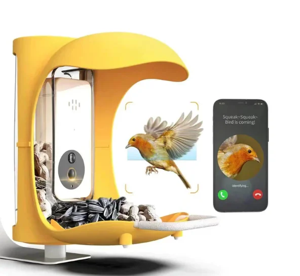 Manufacture Smart Bird Feeder Seed Capacity Bird Supplies Visually Recognizable Outdoor