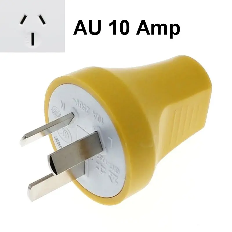 AU NZ CN (typ I) 3-pinowa wtyczka męska z możliwością przewodu AC100 ~ 250 V 10 A z tylnym wejściem