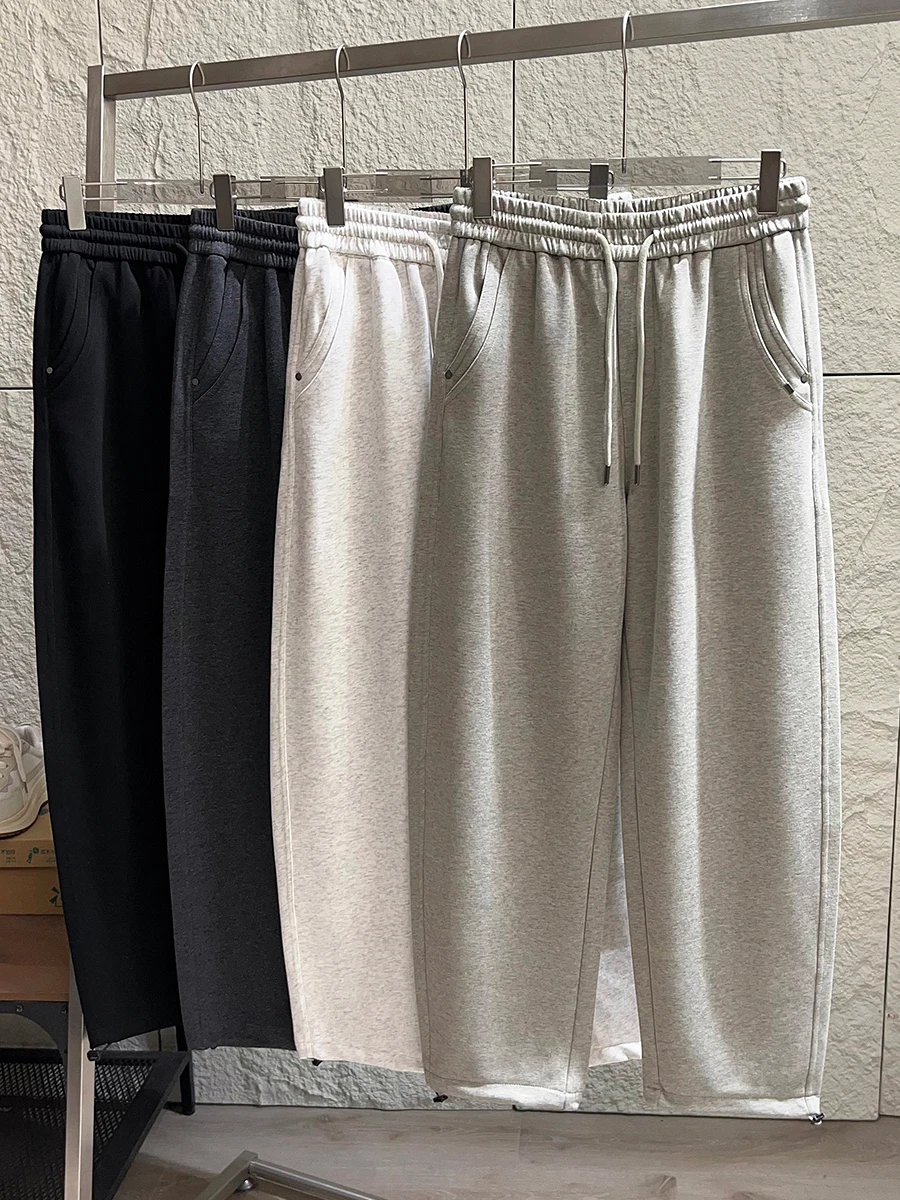

Men's Comfortable Soft Casual Pants 3D Tailoring Pure Color Versatile Sweatpants Straight Leg Fit Spring Season China Made