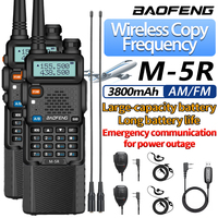 1/2 Stuks Baofeng M-5R Walkie Talkie Air Band 3800Mah Battery Lange Afstand Ham UV-5R K5 Emergency home contact for power outage