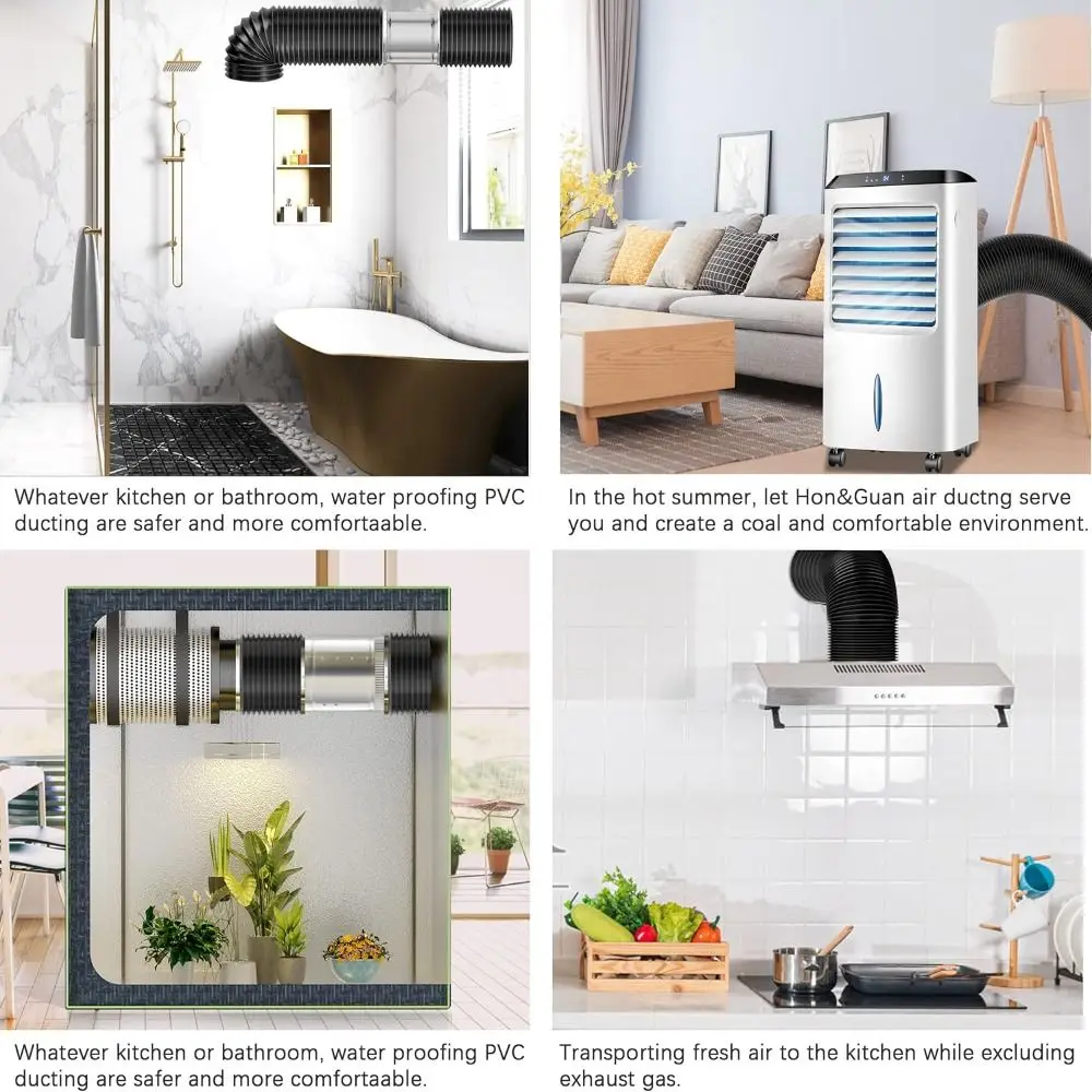 Mangueira de ventilação para secador profissional, 6 polegadas, folha de alumínio, duto de ar resistente, isolamento flexível, ventilação