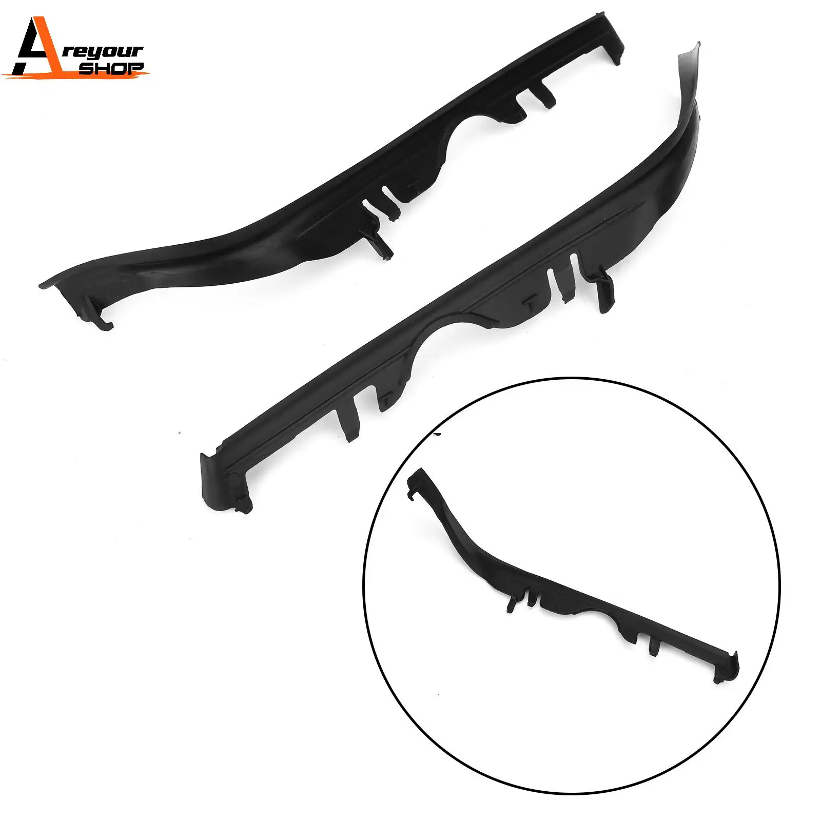 Areyourshop L+R Upper Headlight Headlamp Gaskets Sealing Strip for BMW 5 Series E39 1999-2003 63126908405 63126908406