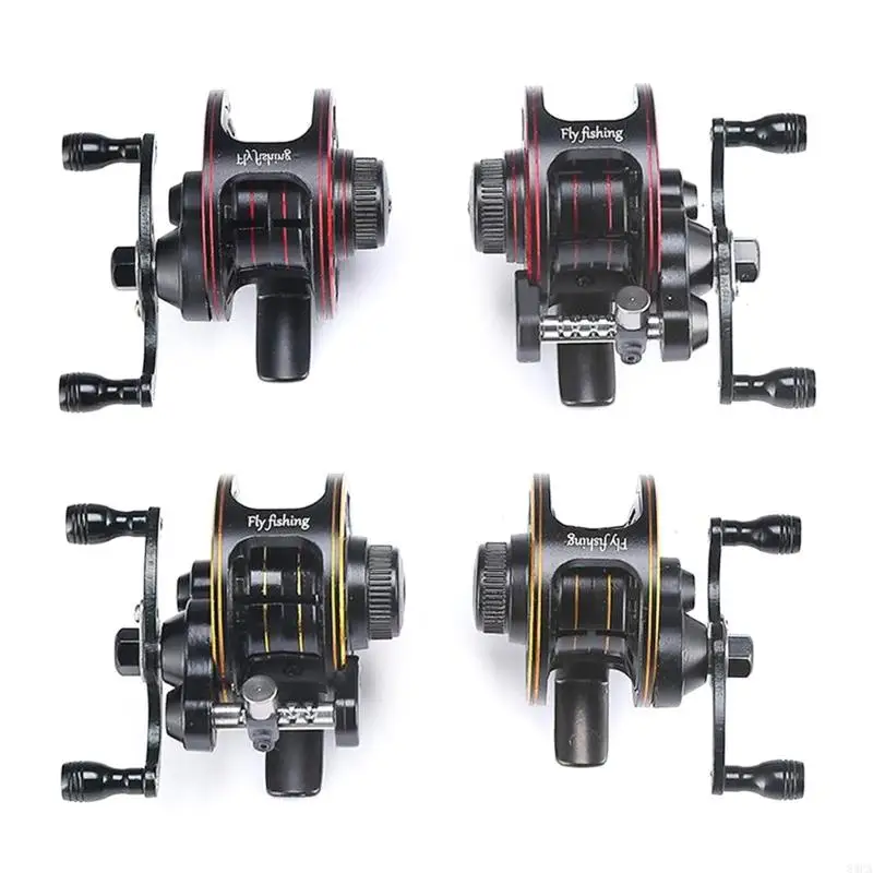 Fly Fishing Reels Fish Line Wheel with Drain Force Driving Cart Reels Wheel Ice Fishing Reels for Saltwater Freshwaters